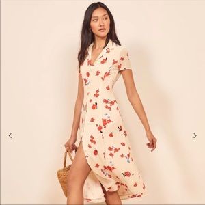 Reformation Sheila Floral Print Midi Dress